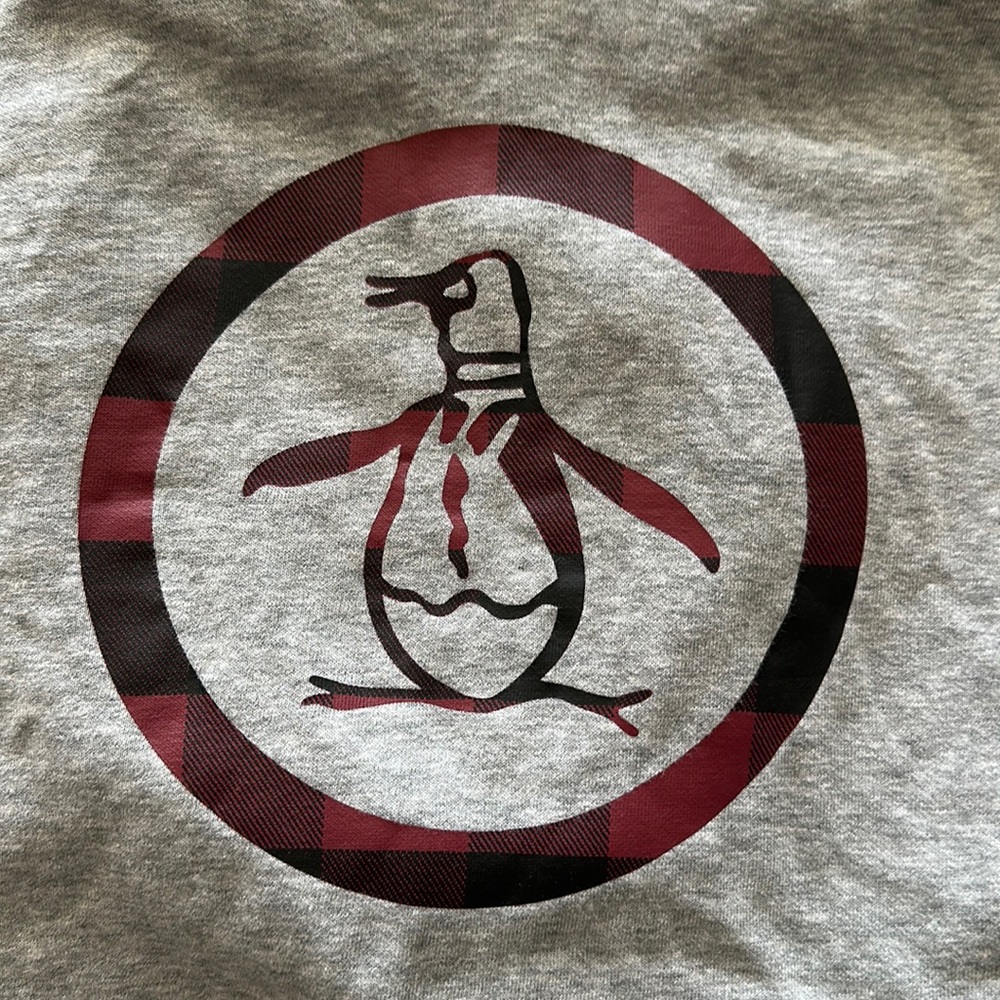 ORIGINAL PENGUIN logo graphic pullover sweatshirt hoodie large